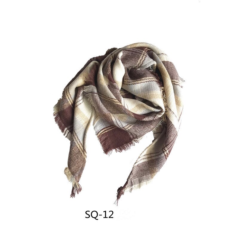 JIFANPAUL scarf autumn and winter imitation cashmere children's plaid scarf retro shawl scarf unisex: B18 A12