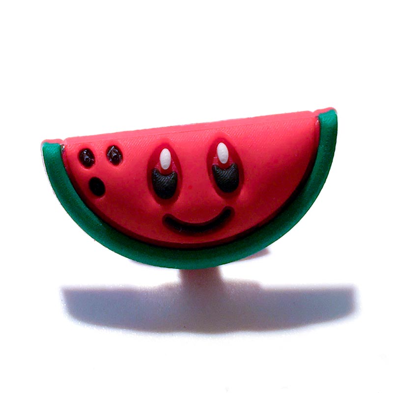 Venta única, 1 unidad de abalorios de zapatos de PVC con frutas y flores, accesorios para hebillas de zapatos, pulseras aptas para Croc JIBZ, de Navidad para infantil: 006-08