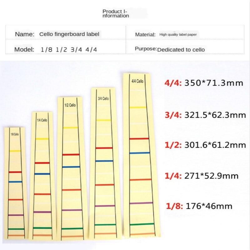 Cello Sticker Fingerboard Phonetic Sticker Viola Fingerboard Sticker Violin Phoneme Scale