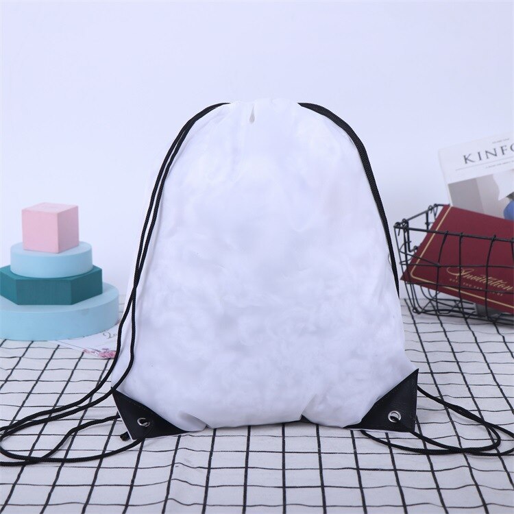 2022 Draagbare Sporttas Dikker Trekkoord Riem Riding Backpack Gym Koord Schoenen Bag Kleding Rugzakken Waterdicht: White