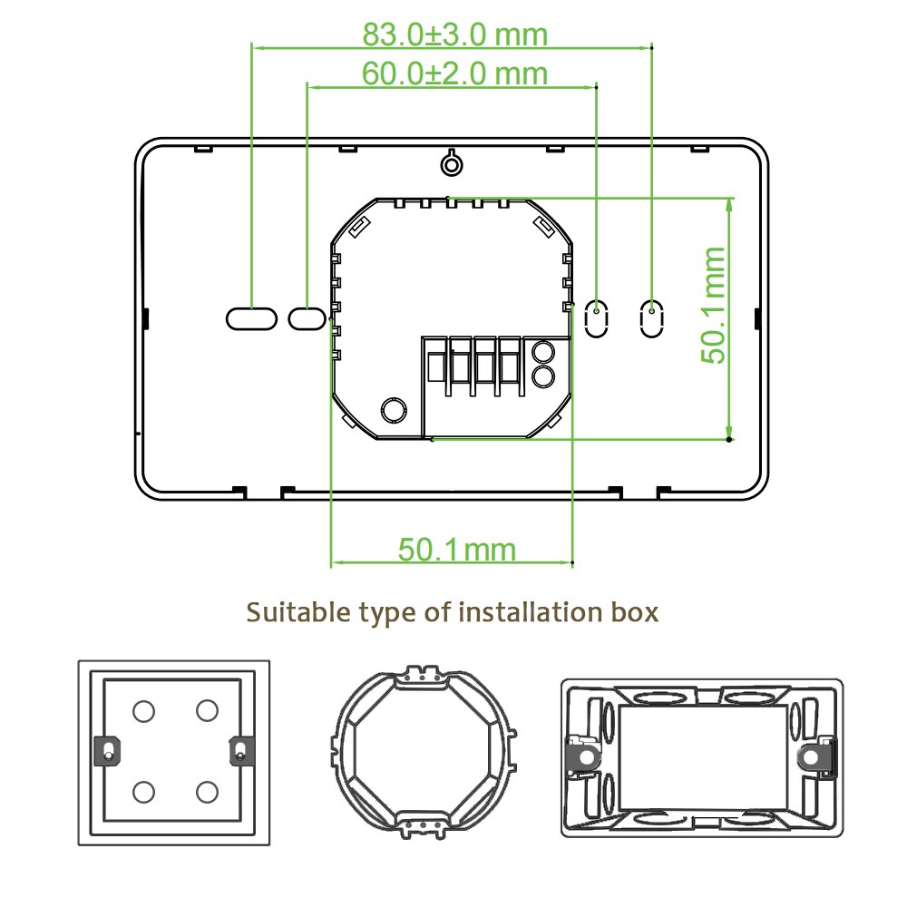 Vancoo Wifi Thermostat Electric Underfloor /Water/ Gas Boiler Programmable Temperature Controller Works With Alexa Google Home