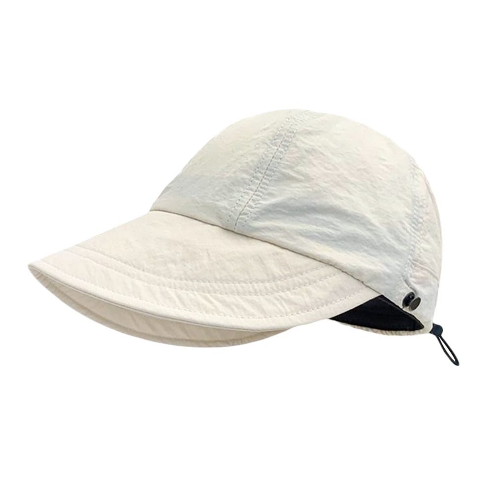 Chapeau de soleil d'été à large bord pour hommes et femmes, queue de cheval pliable, chapeau de proximité, Wstring réglable, casquettes de plage, E27: WHITE