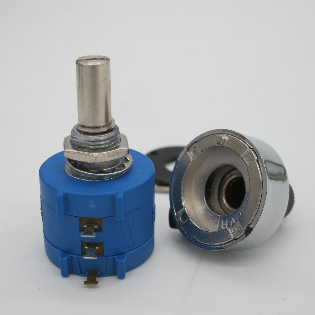 1Pcs 2K Ohm 3590S-2-202L Precision Multiturn Potentiometer 10 Ring Adjustable Resistor Turns Counting Dial Rotary Knob