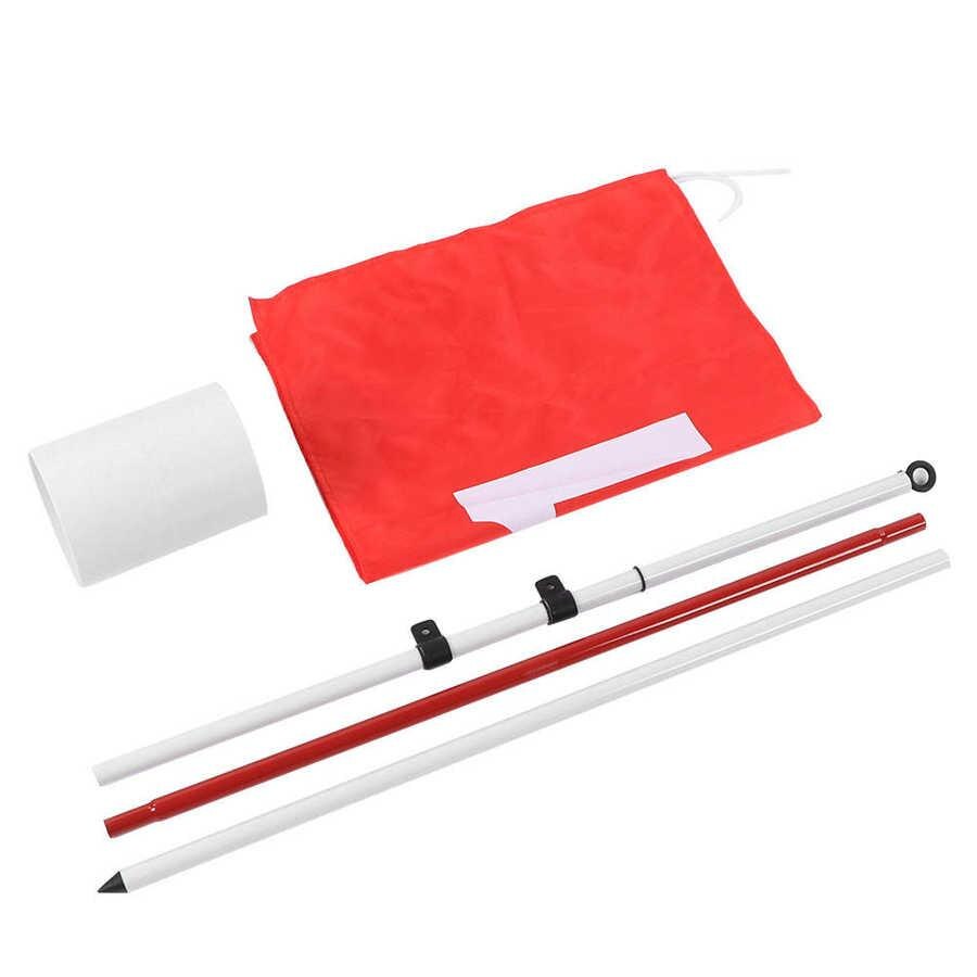 Golf Hole Pole Cup Flag Stick 186cm 3 Sections Golf Putting Green