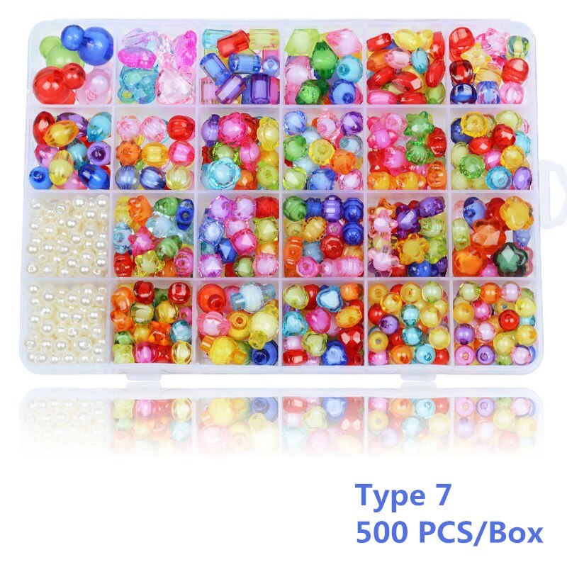 Yidensy Gemengde Losse Spacer Bedels Kralen Set Boog Bloem Kristal Plastic Bead Case voor DIY Ketting Armband Sieraden Bevindingen: 7