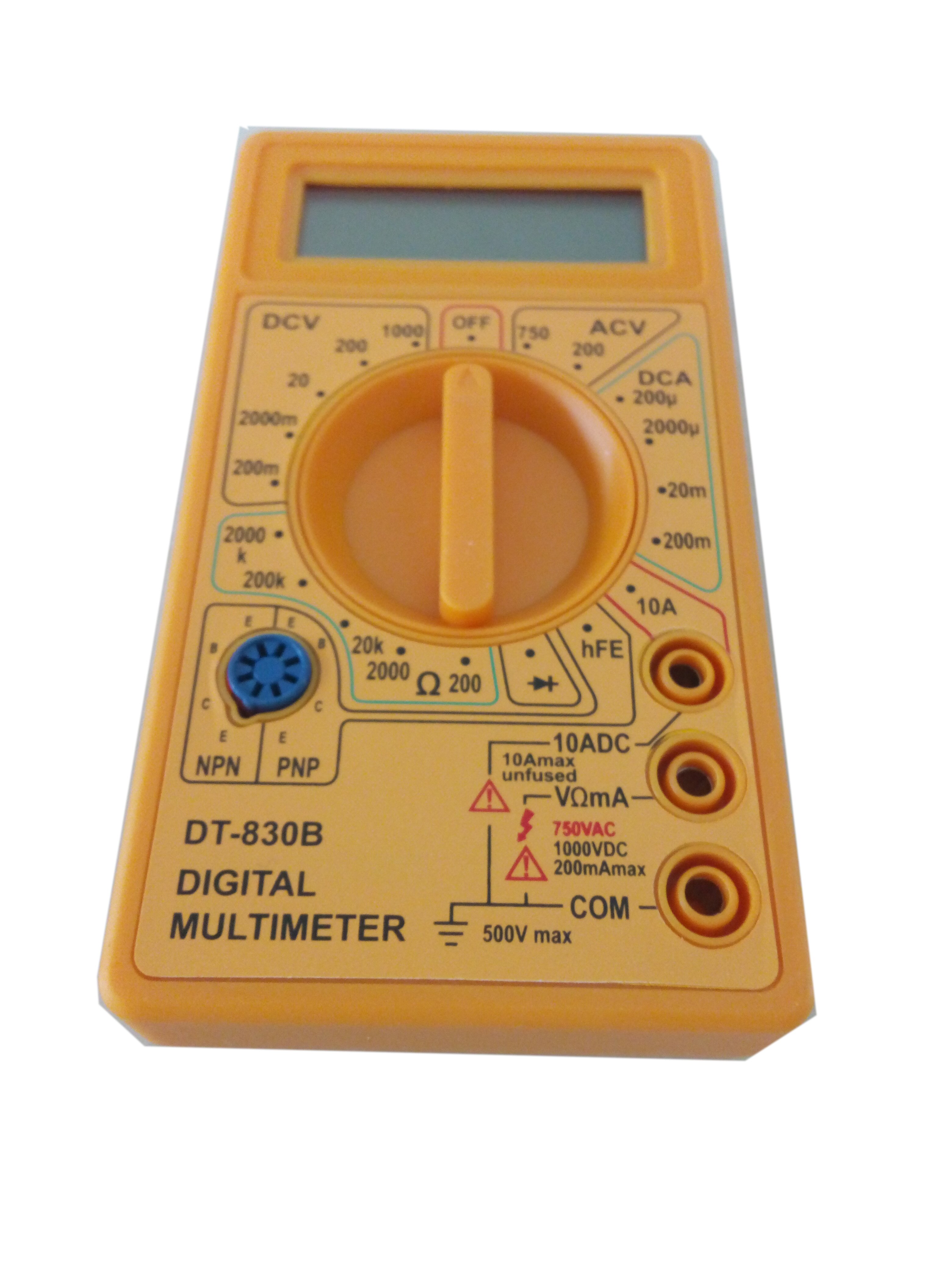 DT830B Multimeter Specifications with Digital Multimeter
