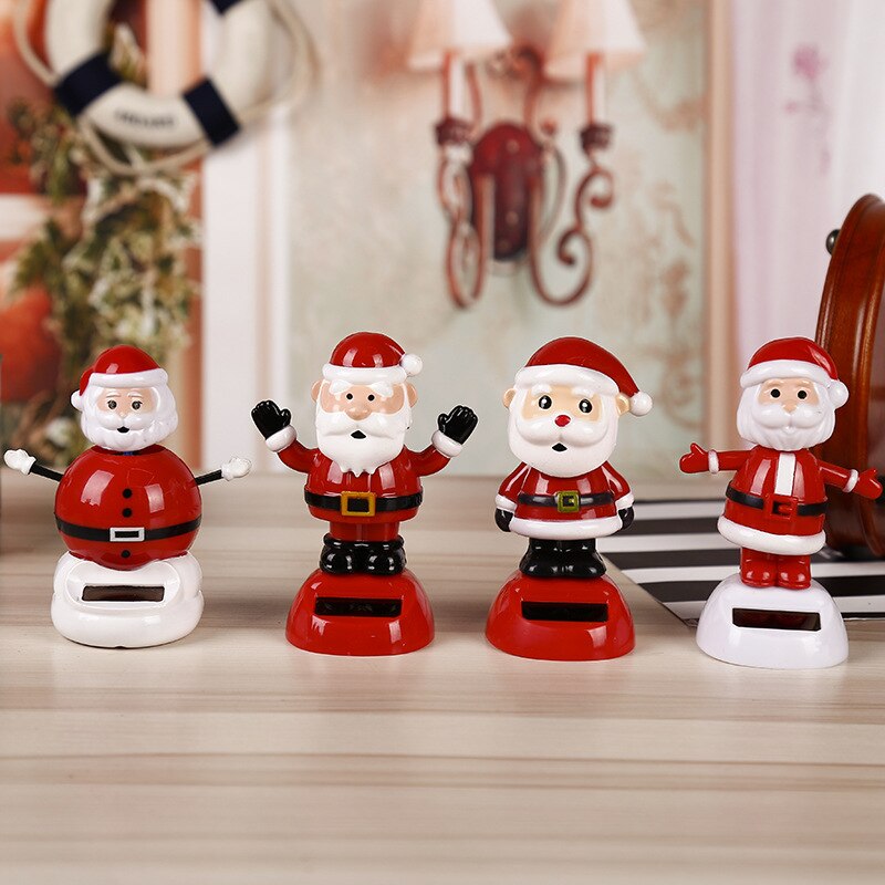 Di natale A Tema Solar Powered Danza Babbo natale Oscillante Bobble Giocattoli Della Novità Car Decor Danza Solare Giocattolo Per Bambini Regalo Di Natale