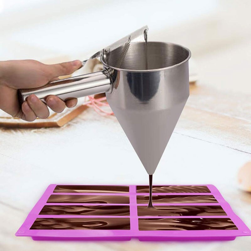 Moldes rectangulares de silicona para hacer dulces y jabón, herramientas de decoración de pasteles, Muffin de Chocolate, bandeja de hielo de gelatina, 2 tamaños