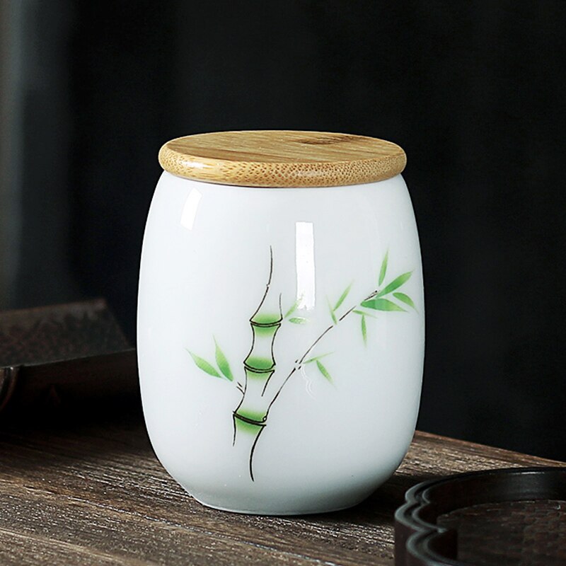JIA-GUI LUO Ceramic Tea Caddies Tea Bag Storage Box Tea Tins Tea Container Coffee Container Tea Box Tea Storage D008: 2