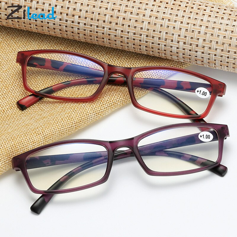 Zilead-Gafas de lectura para padres + 1,5 + 2 + 2,5 + 3 + 3,5 + 4, gafas de miopía, bisagra de cómoda primavera