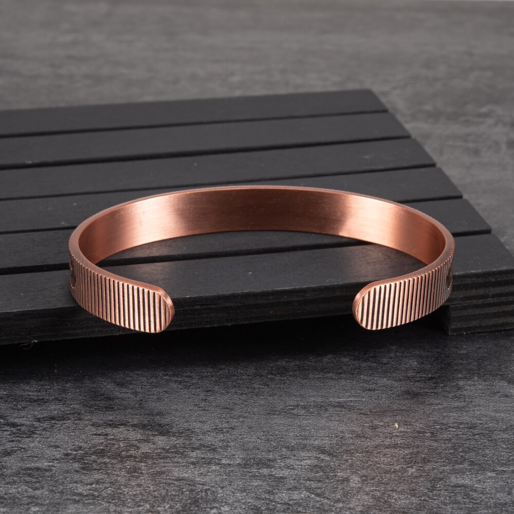 Real Copper Magnetic Health Bracelets Cross Arthritis Adjustable Pure Copper Brand Bracelet Man Energy Magnetic Therapy Bracelet