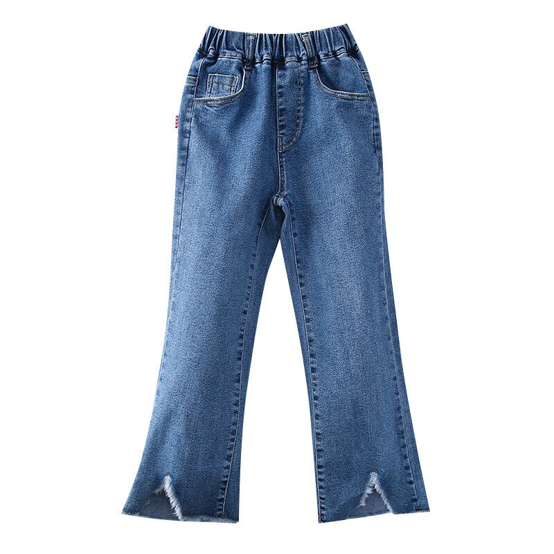 Pantalones vaqueros Acampanados para niñas Y niños, ropa informal de primavera Y otoño, coreana para adolescentes, 10, 12, 13, 14 Y