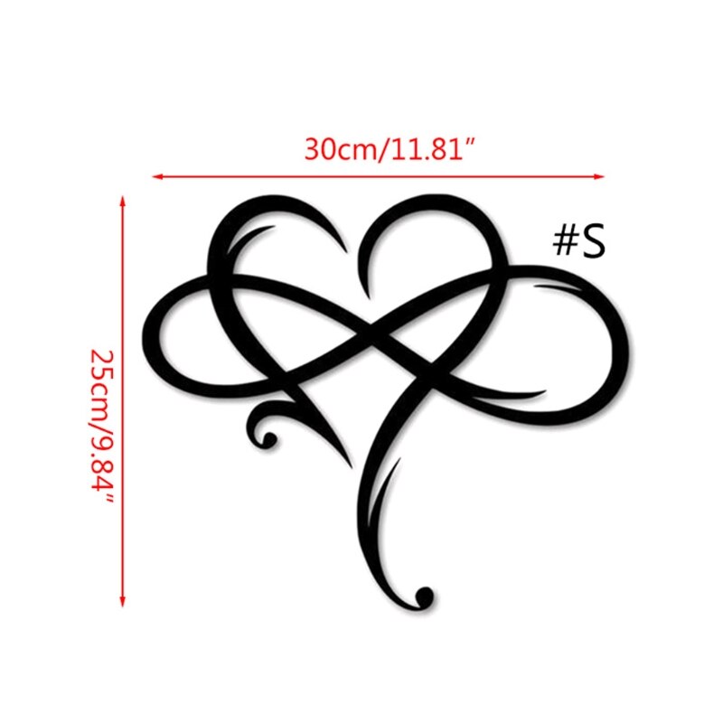 Wall Decoration,Metal Infinity Heart Sign Wall Pendant Art Love Wall Sign Metal Wall Decor