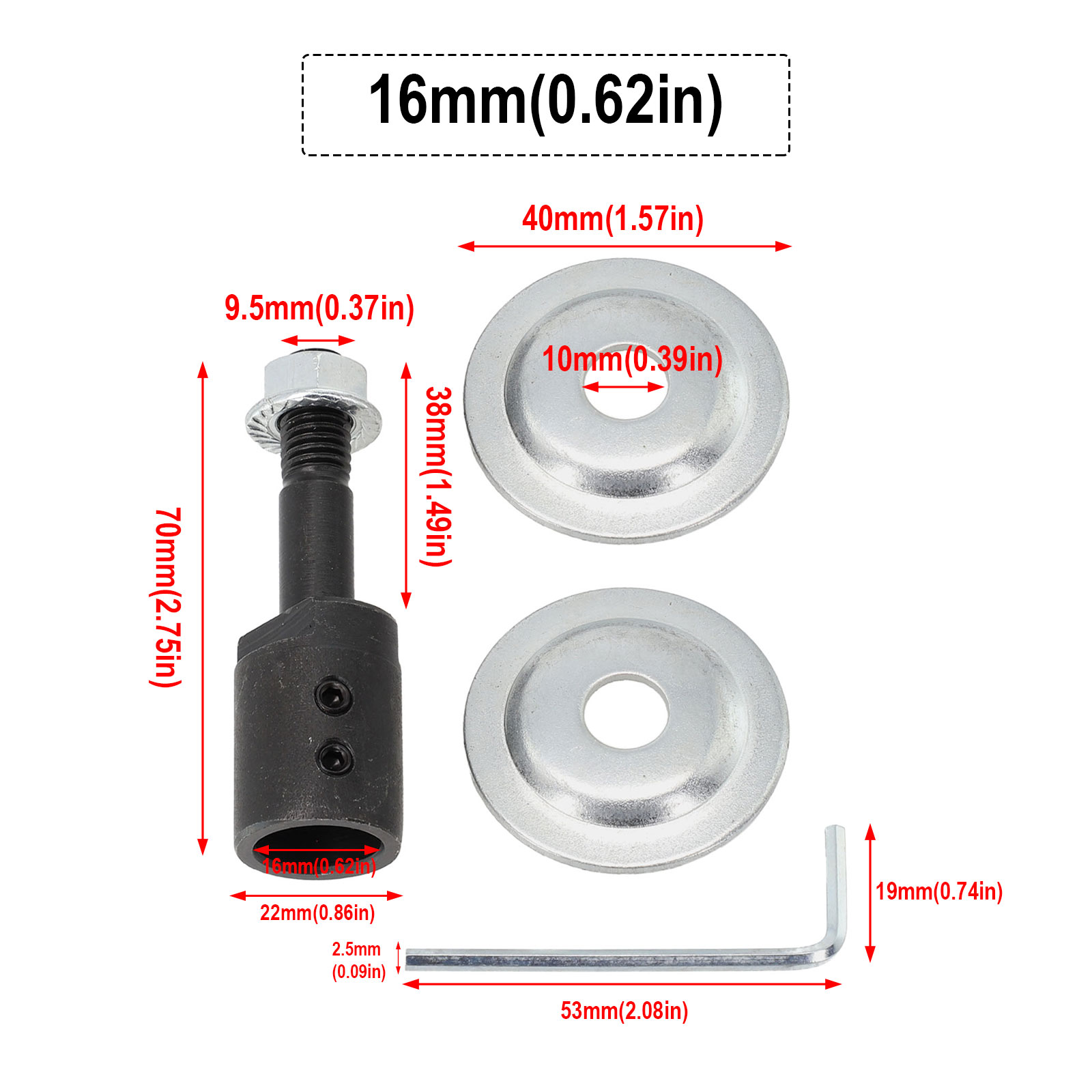 Spindel Adapter 5-16mm Welle Motor- Bank Schleifer Schleifen Rad Pleuel Für Polieren Maschine Zubehör: dunkel rot