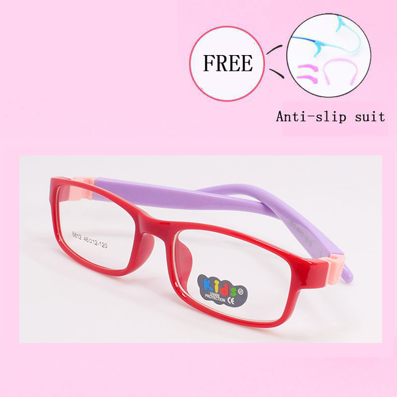 Monturas de gafas ópticas de para niños y niñas monturas de gafas de miopía sin grado montura Unisex 8812-25: C3