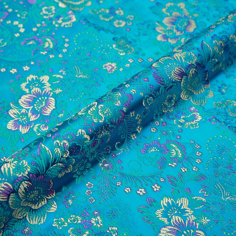 Brocado padrão jacquard tecidos de alta qualidade vestido de cetim material para costura cheongsam e quimono diy designer: hulan