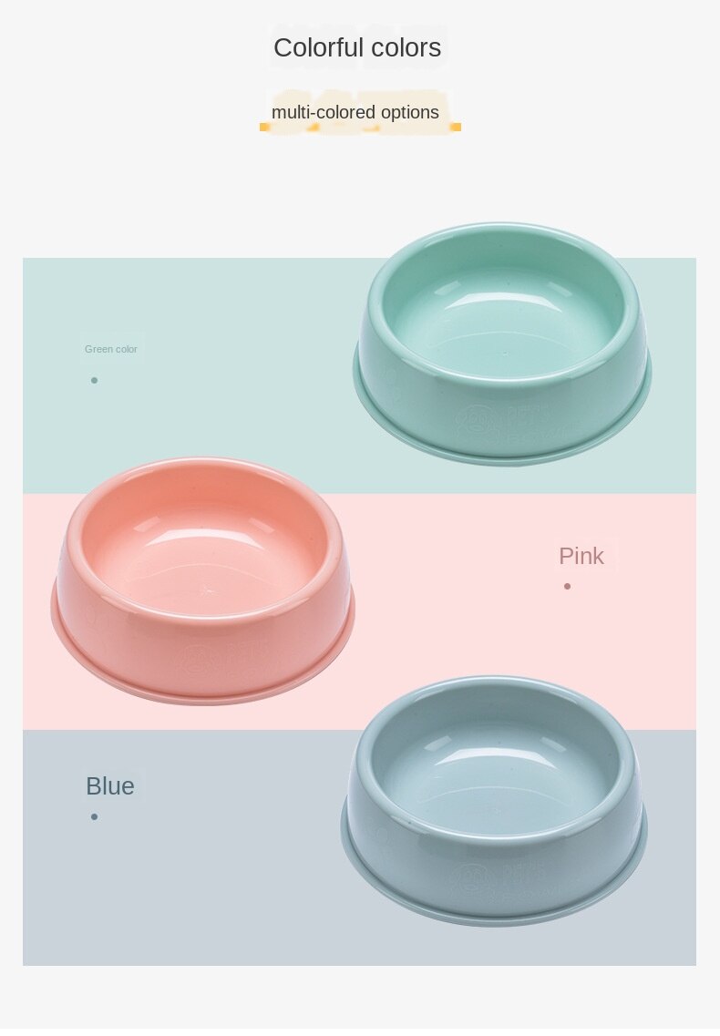 Bol à chien sûr et facile à nettoyer en plastique chat et chien bol peut nourrir l'eau chat et chien bol fournitures pour animaux de compagnie accessoires pour chiens: Pink / L
