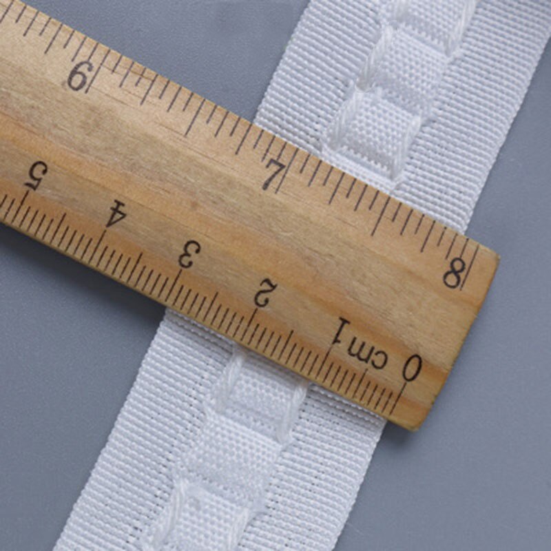 2-line Drawstring Pleated Tape 2.5cm Width For Korean hook lifting hook Tape Cotton Blended DIY Curtains Accessories CA028 #2