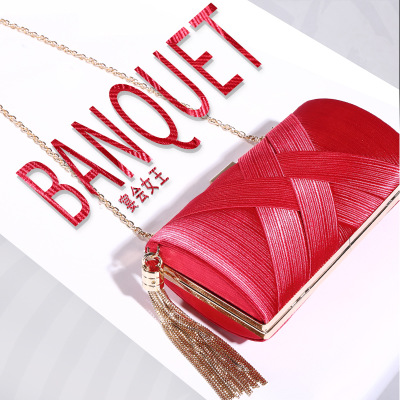 Billiger Red weave tasche hochzeit geldbörse Wristlets quasten handtaschen Kupplung Tasche Damen abend taschen