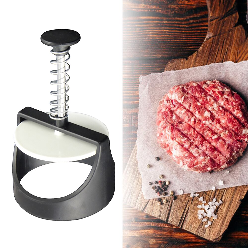 Prensa de hamburguesas de forma redonda para cocina, máquina de hacer hamburguesas de acero inoxidable, molde para hacer carne, utensilios de cocina, 1 ud.