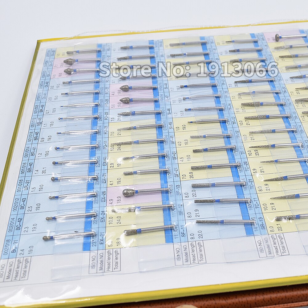 diamond bur sample book 154 models/pcs diamond bur catalog dental material dental lab equipment FG burs