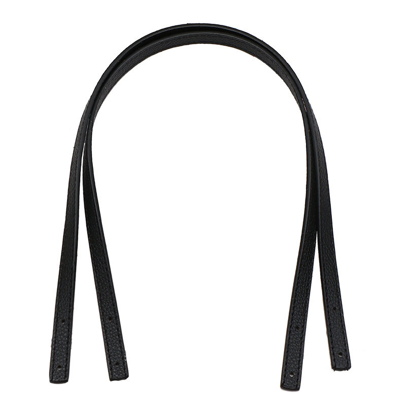 Asas de Pu para bolsos de mujer, accesorios desmontables para bolsos, correa para bolso de hombro DIY con remaches plateados, 2 uds.: Dark Brown