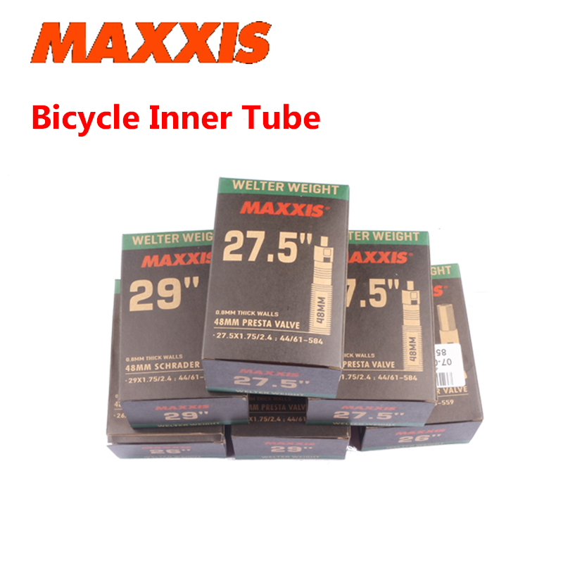 MAXXIS WELTER WEIGHT Bicycle Inner Tube 26 27.5 29 For MTB Mountain Bike Bicycle AV(SV) FV(PV) 48mm Original Inner Tube