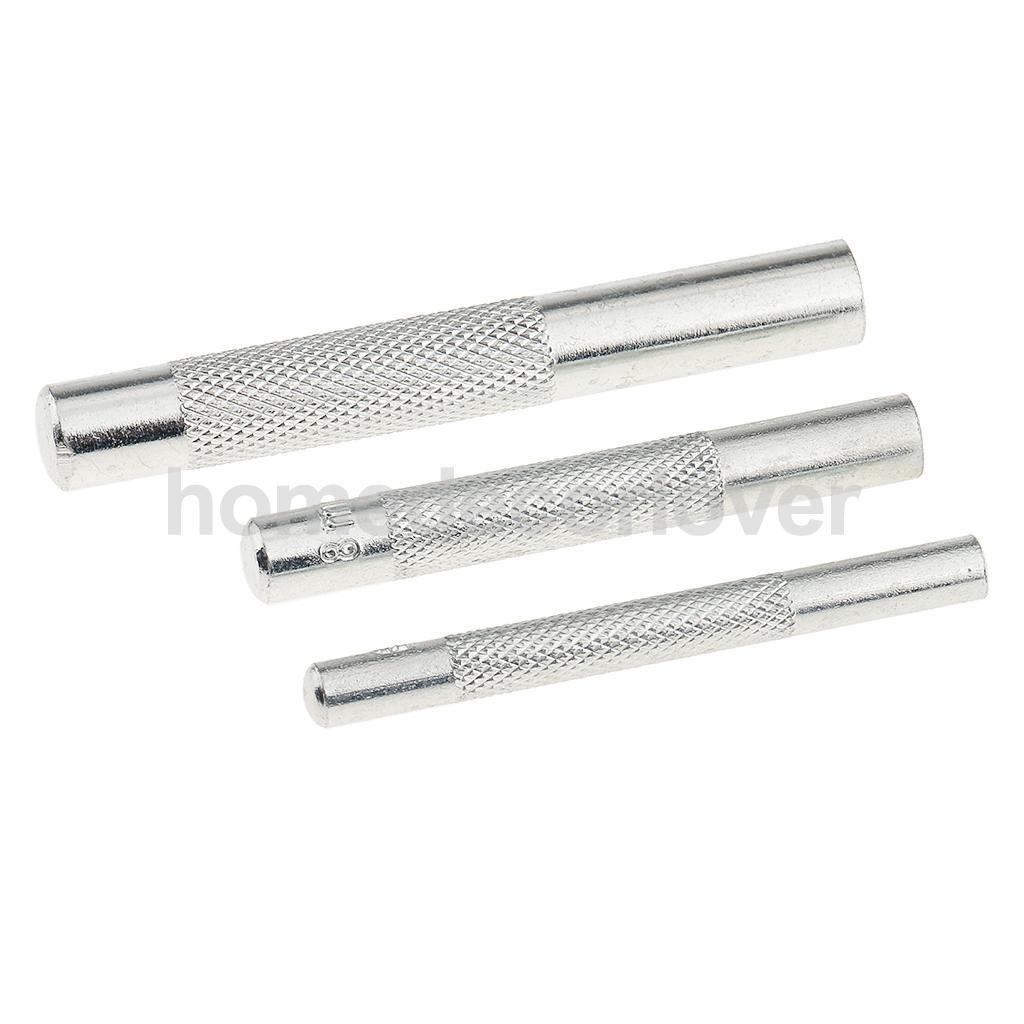3pcs Die Punch Tools Snaps Fastener Punch Hole Tool for Rivet Button Install