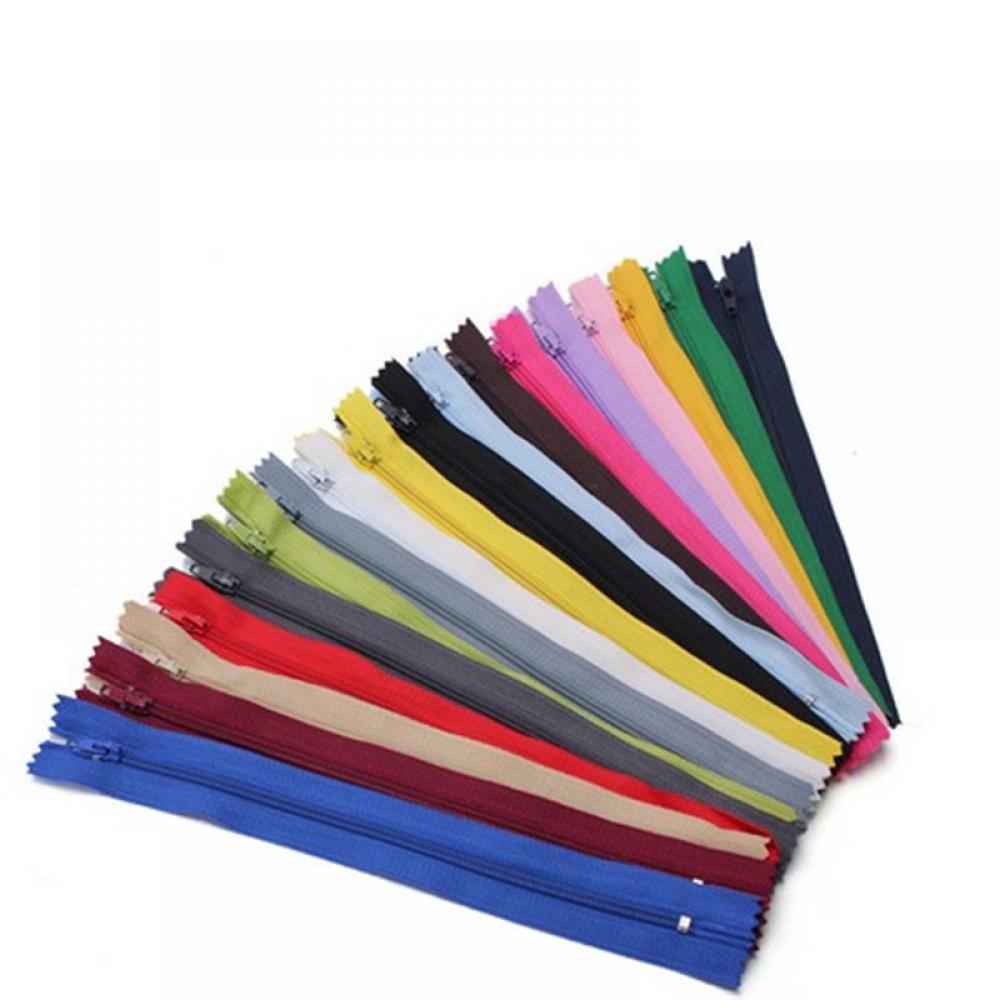 10pcs Plastic Nylon Zip Coil Sewing zippers Trousers Zippers 9 Inch 23 cm DIY Accessories for Sewing Clothing Practical