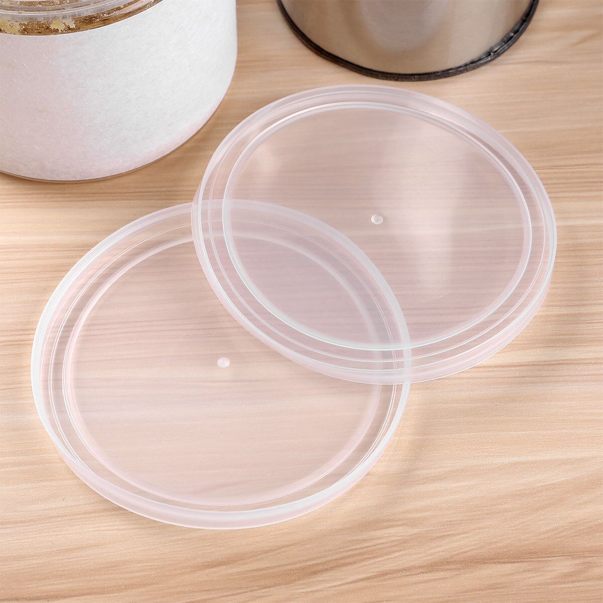 12Pcs Jars Lids Reusable Plastic Storage Canning Covers Tight Sealing Food Can Caps Leak Proof Lid Dustproof for SODA Can Goods