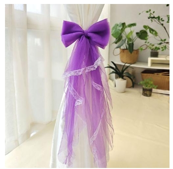 Alla Österreich 커튼옷 Festa Kant Strik Bloem Gordijn Stropdas Touw Rug, Terugloopsper Gesp Clips Gordijn Accessoires Houder Thuis Bruiloft Decor Nieuw: Donkergrijs