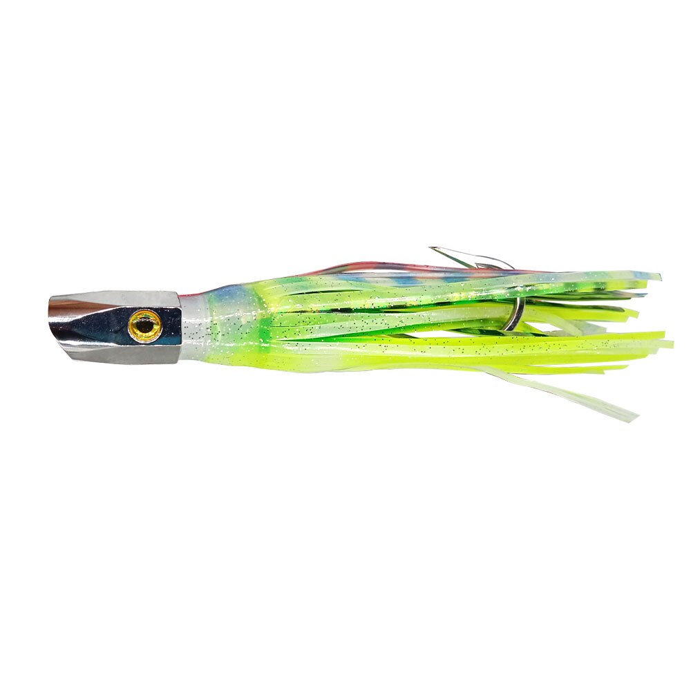 AS 1PC 21cm90g Trolling Bait Copper Head Seawater Lure Octopus Squid Skirt Angler Drag Fishing Marlin Tuna Boat Pesca Leurre: green