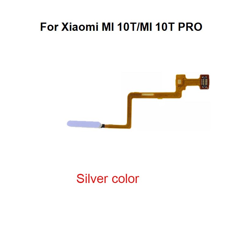 Original For Xiaomi Mi 10T Pro 5G Fingerprint Sensor Touch ID Scanner Ribbon Connector Home Button Menu Flex Cable MI10T PRO: Mi 10T Silver