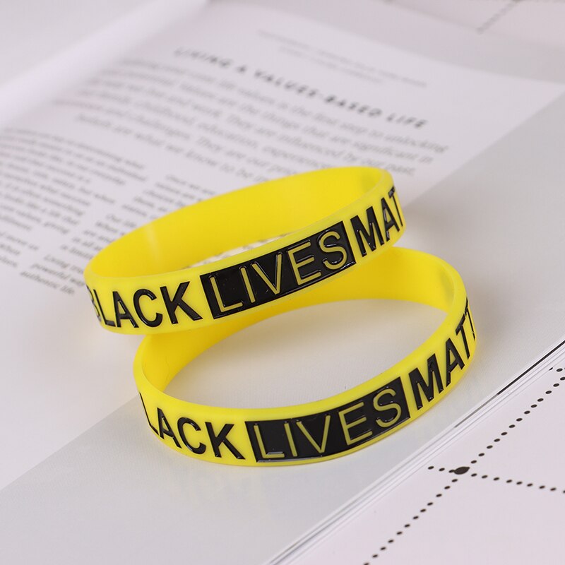 Nero Vita Importa Braccialetti in silicone Nero del Braccialetto di I non Può Respirare Gomma Protesta Bracciali