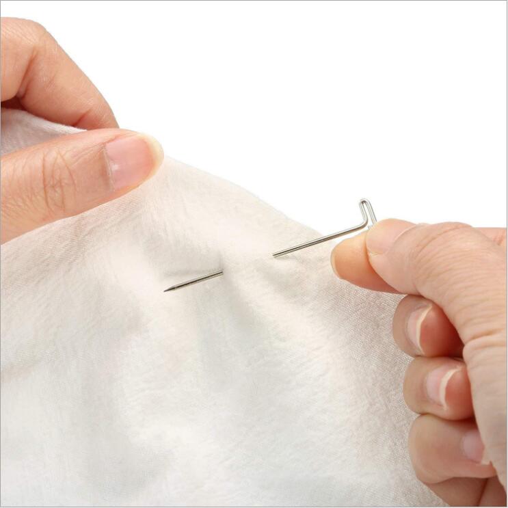 100 Stks/doos 27-53 Mm Rvs T Pins Voor Pruiken Maken/Naaister Rechte Pins T-Pins naaien Haar Naalden Styling Tool