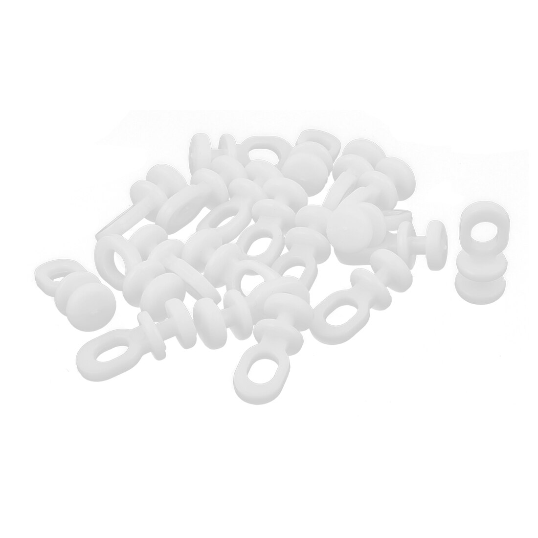 UXCELL 20Pcs Plastic Window Curtain Track Carrier Wheels Rollers Glider White