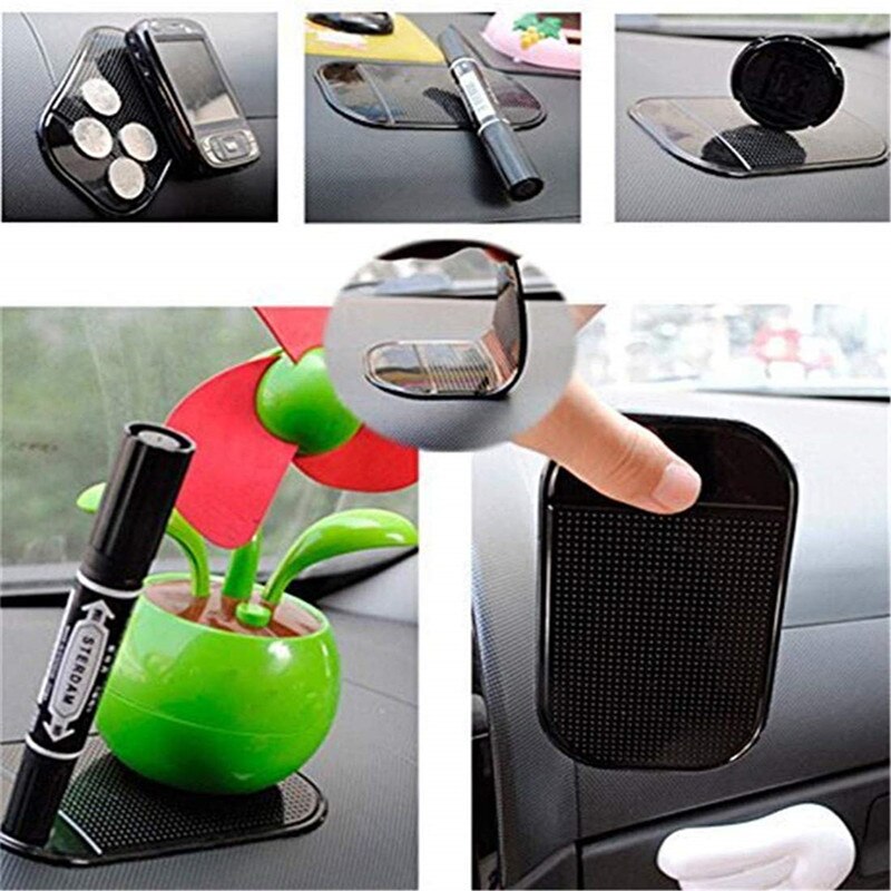 An-ti Slip Mat Phone Holder GPS Sticky Pad Mat Anti Slip Key Pen Auto Interior Dashboard Gel Pads