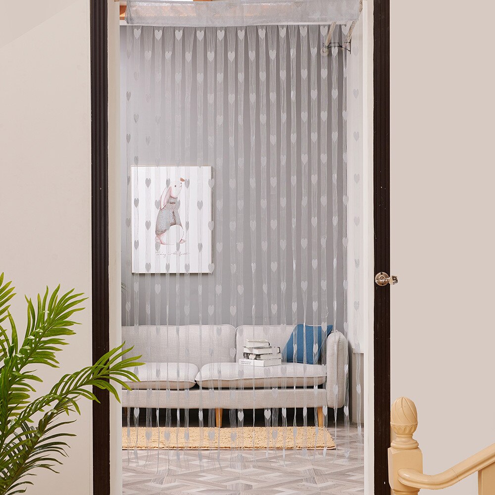 Europäischen Und Amerikanischen Stil String Vorhang Shiny Quaste Linie Vorhänge Für Wohnzimmer Küche Fenster Tür Teiler 50cm x 200cm: gray 