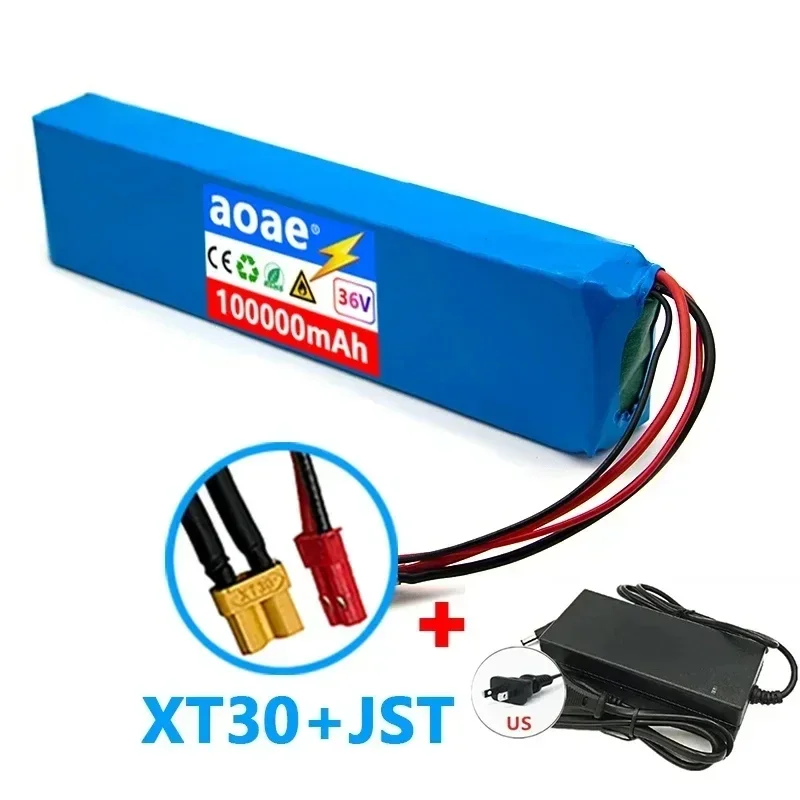 36 V 100 Ah 18650 wiederaufladbarer Lithium-Akku 10S3P 1000 W Leistung modifiziertes Fahrrad-Roller-Elektrofahrzeug mit BMS: Armee Grün