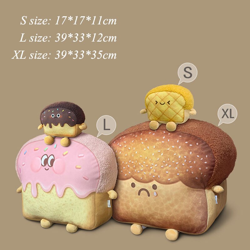 Nette Toast Brot Plüsch Kissen Plüsch Spielzeug Schwarz Brot Ananas Brötchen Schokolade Soße Erdbeere Marmelade Toast Brot Weiche Angefüllte Spielzeug