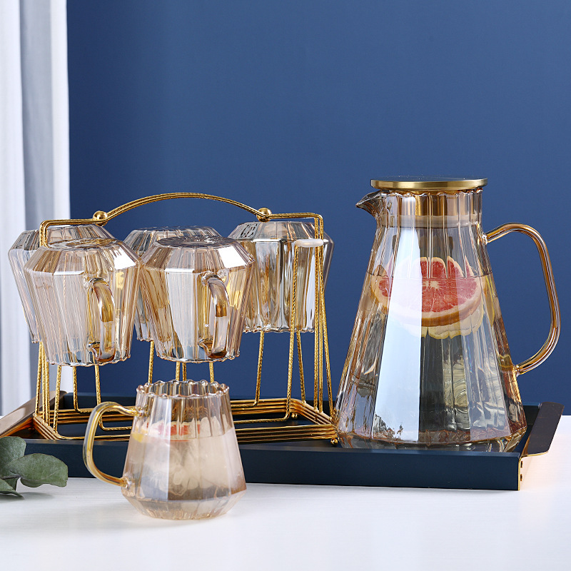 Glas Champagne Glas Koude Ketel Set Koud Water Cup Glas Ketel Hittebestendige Hoge Temperatuur Sap Pot Theepot Pitcher