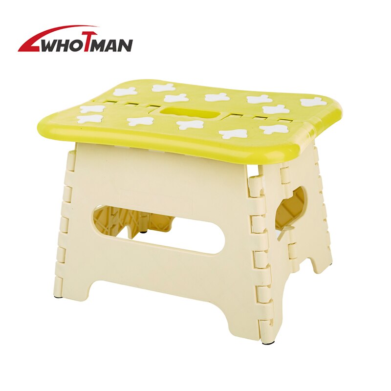 Sedia per bambini Sveglio di Plastica Portatile Sgabelli Addensare Passo bambino Pieghevole Sgabello di Plastica Pieghevole Sedie Bambini Sgabelli Giallo Arancione: giallo