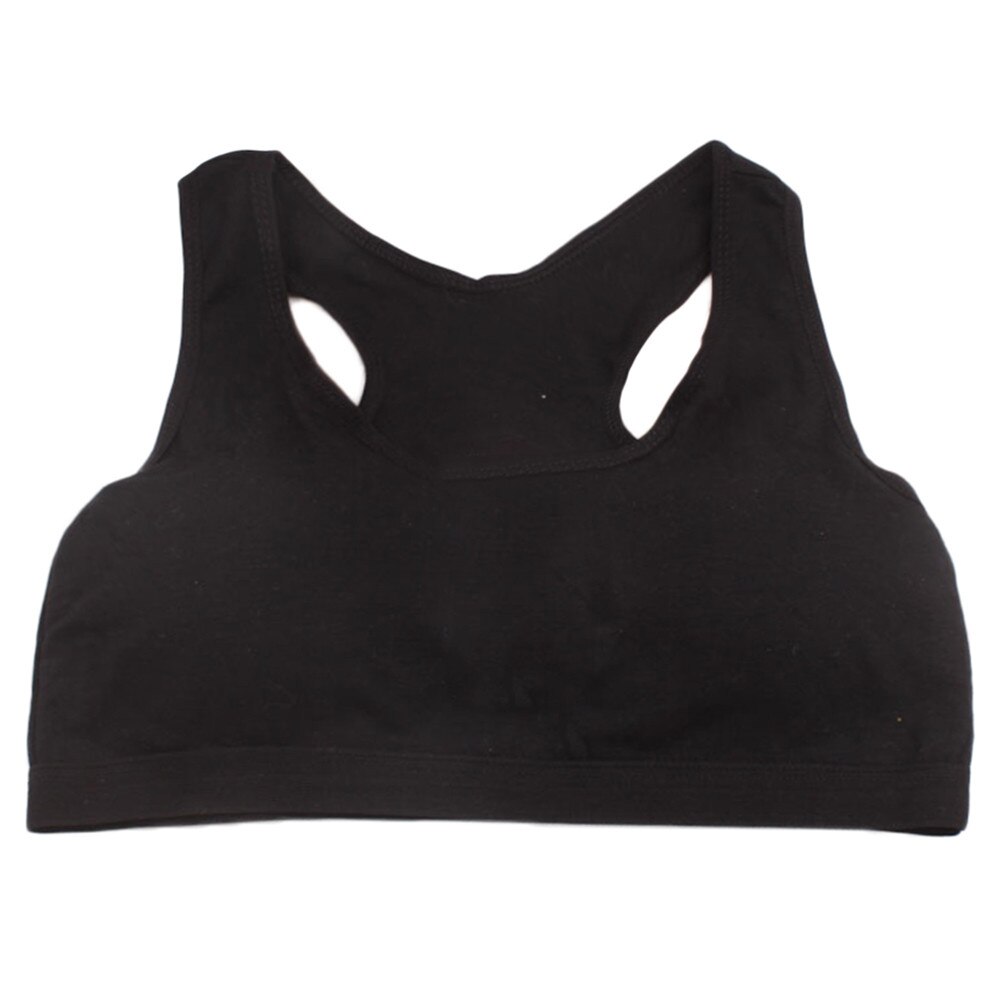 Ropa interior deportiva para niños y niñas, chaleco con sujetador de esponja de realce, ropa interior deportiva para carreras #40: Negro