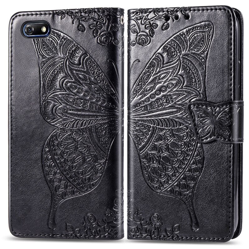 Huawei Y5 Lite Case Flip Wallet Leather Case For Huawei Y5 Lite Y5Lite Y 5 Lite DRA-LX5 Phone Case Coque Cover: Black