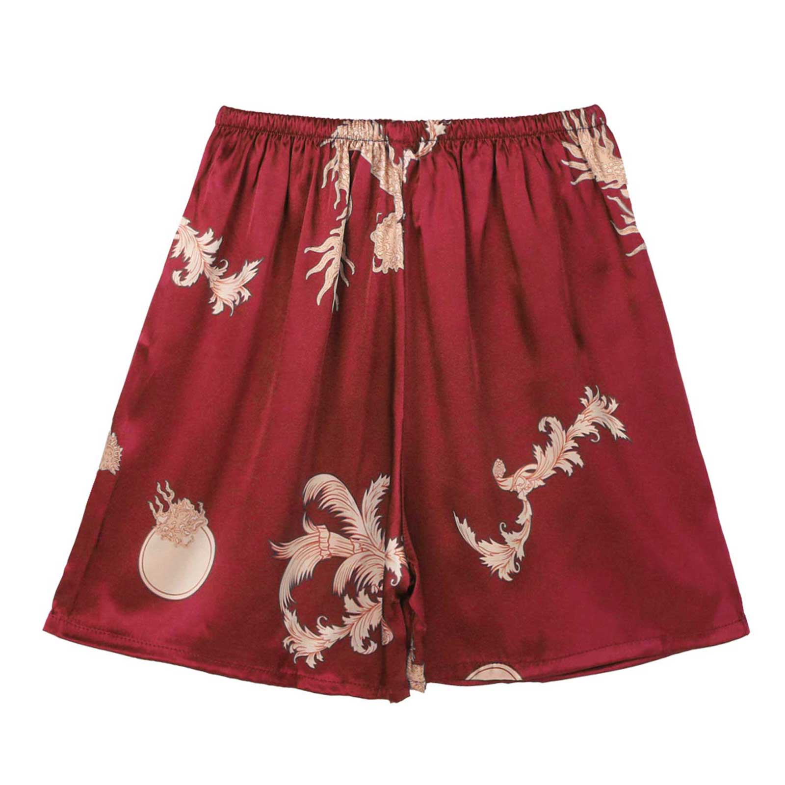 Męnarty chińnarty smok nadruk geometryczny bokserki satynowe letnie oddychające kalesony hombre bielizna nocna kostiumy kąpielowe