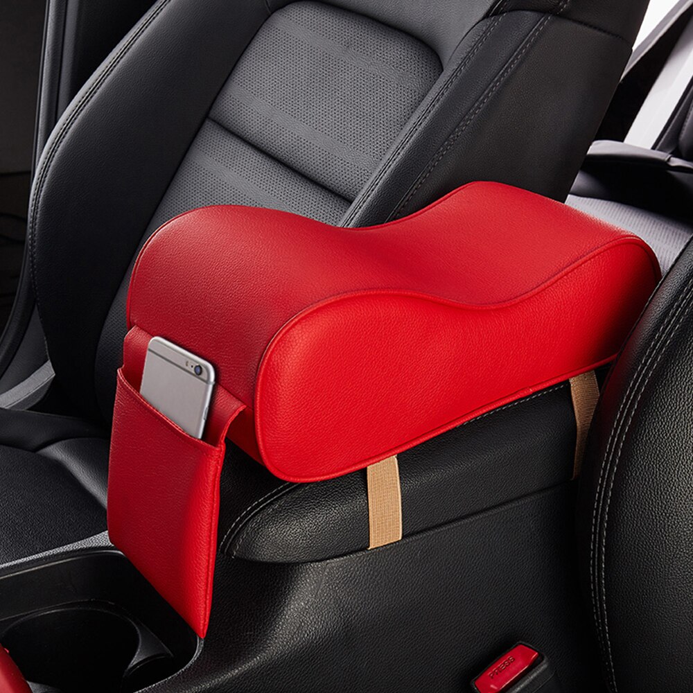 Læder bil armlæn pad universel auto armlæn bil midterkonsol armlæn sædeboks pad køretøj beskyttende bil styling