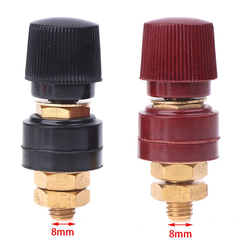 Goujon en laiton de 6mm 8mm, connecteurs de jonction d'alimentation de batterie à distance Premium, Kit de bornes de remplacement, accessoires automobiles: WHITE