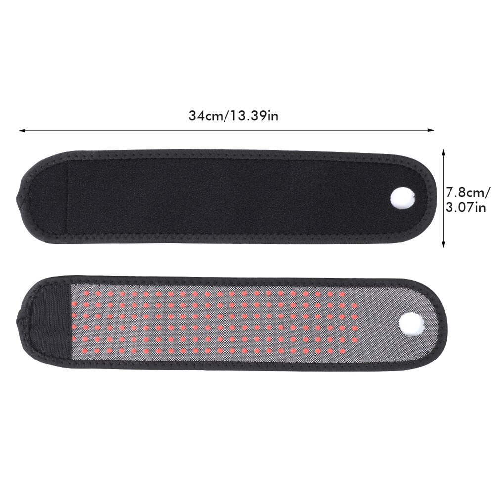 2 pieces magnetic therapy self-heating wrist support brace wrap heated hand warmer compression arthritis pain relief armband belt: Default Title