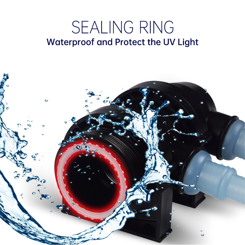 Esterilizador de luz UV para acuario, lámpara de limpieza de agua sumergible para estanque, tanque de peces de 5W ~ 36W, luz UV para buceo en Acuario, enchufe europeo