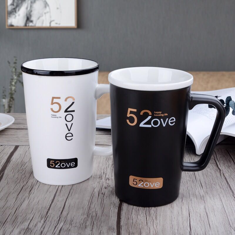2 pièces/ensemble en céramique Couple tasse tasse à eau tasse à café lait tasse mariage Valentine: F Bubble wrap